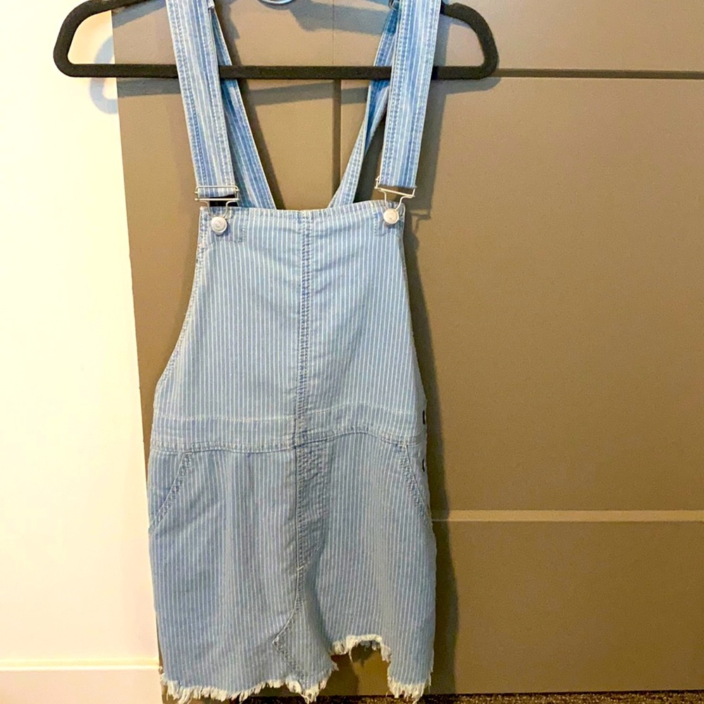 Free People Denim Overall Dress